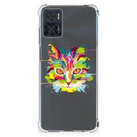 Motorola Moto E22 | E22i Stevig | Bumper Hoesje | Cat Color