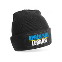 Wintersport muts - Apres Ski leraar - zwart - one size - unisex - Apres ski beanie - thumbnail