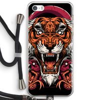 Tiger and Rattlesnakes: iPhone 5 / 5S / SE Transparant Hoesje met koord