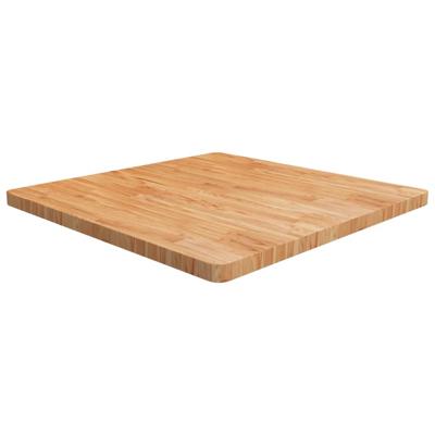 Tafelblad vierkant 90x90x4cm massief eikenhout lichtbruin
