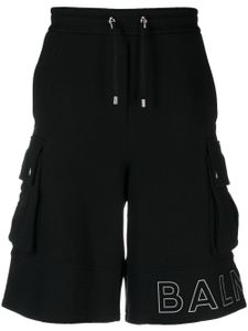 Balmain short en coton à poches cargo - Noir