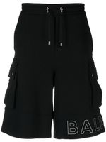 Balmain short en coton à poches cargo - Noir