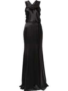 Dolce & Gabbana robe longue en soie - Noir