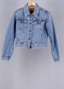 Replay Blue vintage denim jacket in size XS for Unisex