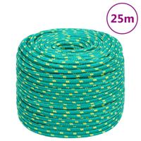 VidaXL Boottouw 10 mm 25 m polypropyleen groen
