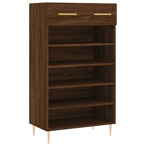 vidaXL Schoenenkast 60x35x105 cm bewerkt hout bruin eikenkleur