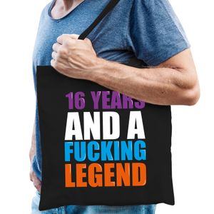 16 year legend / 16 jaar legende cadeau tas zwart voor heren   -