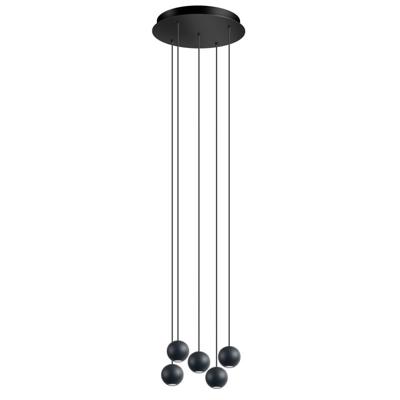 ETH Design hanglampGrace 5-lichts zwart - 05-HL4505-30
