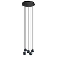 ETH Design hanglampGrace 5-lichts zwart - 05-HL4505-30