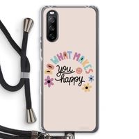 Happy days: Sony Sony Xperia 10 III Transparant Hoesje met koord