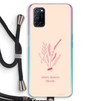 Where flowers bloom: Oppo A92 Transparant Hoesje met koord