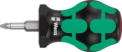 Wera Schroevendraaier | maat PH 1 | klinglengte 25 mm | 2-componentengreep | ronde kling | 1 stuk - 05008850001 - 05008850001