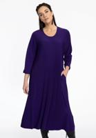 Yoek Jurk PLISSE | Paars | Maat 50/52