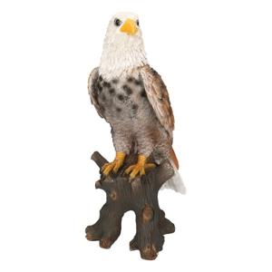 Dierenbeeld vogel adelaar/arend - 36 cm - roofvogels - polystone - binnen/buiten   -