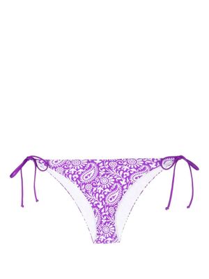 MC2 Saint Barth bas de bikini à motif cachemire - Violet
