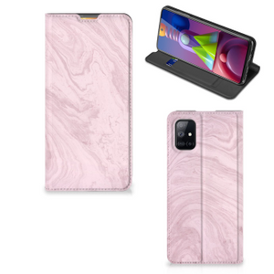 Samsung Galaxy M51 Standcase Marble Pink - Origineel Cadeau Vriendin