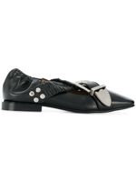 Toga Pulla buckle strap detail ballerinas - Noir