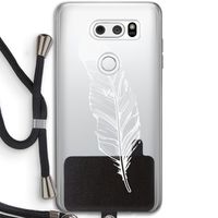 Pluim: LG V30 Transparant Hoesje met koord