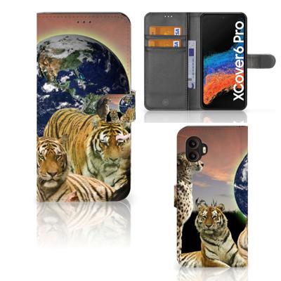 Samsung Galaxy Xcover 6 Pro | Telefoonhoesje | Met pasjeshouder | Roofdieren