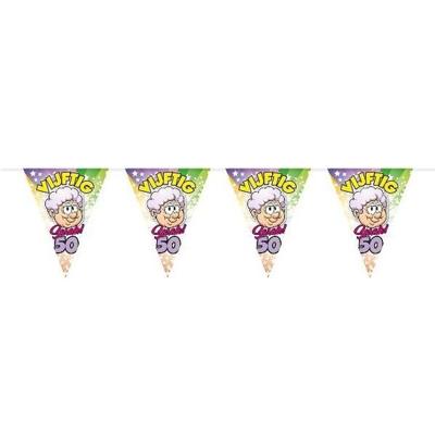 Sarah 50 jaar - vlaggenlijn / slingers - 10 meter - versiering