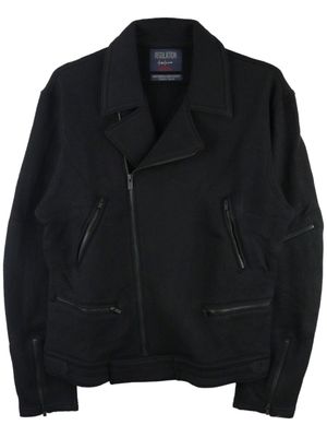 Yohji Yamamoto veste de moto Re en feutre - Noir