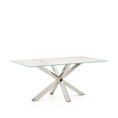 Kave Home Eettafel 'Argo' Keramiek, 160 x 90cm, kleur Wit