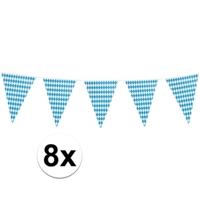 Boland Vlaggenlijn Beieren - 8x - 8 meter - 30 x 45 cm - oktoberfest - vlaggentjes