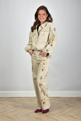 Marant Etoile broek Maella PA0504FA-C1H02E ecru