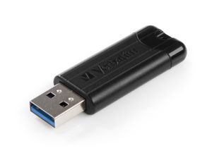 Verbatim PinStripe 3.0 - USB-Stick 3.0 128GB  - Zwart