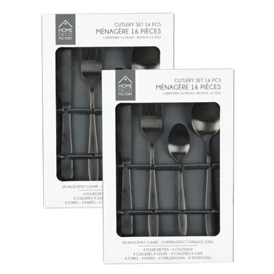 Bestekset Tableware Collection - 32 delig - zwart - RVS - 8 personen