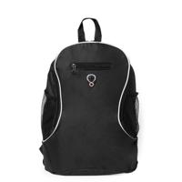 Rugzak - zwart - 21.5 liter - backpack met flessenhouder - schooltas - 40 cm