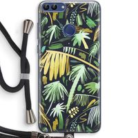 Tropical Palms Dark: Huawei P Smart (2018) Transparant Hoesje met koord