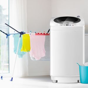 Draagbare Compacte Volautomatische Wasmachine Multifunctionele 2-In-1 Wasmachine / Spinner met Afvoerpomp en Lange Slang