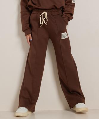 wide fit broek met label wide fit broek met label