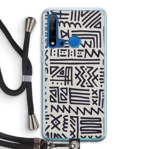 Marrakech print: Huawei P20 Lite (2019) Transparant Hoesje met koord