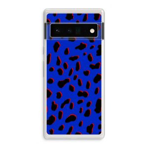 Blue Leopard: Google Pixel 6 Pro Transparant Hoesje