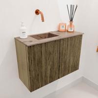 Toiletmeubel Mondiaz Joya Dlux | 60 cm | Meubelkleur Dusk | Faye wastafel Arena Wasbak Links | Zonder kraangat(en)