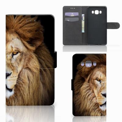 Samsung Galaxy J7 2016 | Telefoonhoesje | Met pasjeshouder | Leeuw