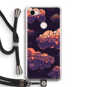 Patroon Wolken: Pixel 3 Transparant Hoesje met koord