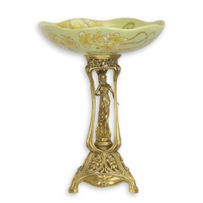 A BRONZE MOUNTED PORCELAIN CENTERPIECE