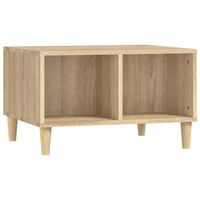 The Living Store Salontafel Scandinavische Stijl - Opbergruimte - Hout - 60 x 50 x 36.5 cm