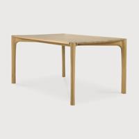 Ethnicraft Eettafel 'PI' Geolied Eikenhout, 160 x 80cm