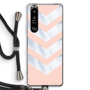 Marmeren pijlen: Sony Xperia 1 III Transparant Hoesje met koord