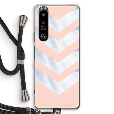 Marmeren pijlen: Sony Xperia 1 III Transparant Hoesje met koord
