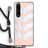 Marmeren pijlen: Sony Xperia 1 III Transparant Hoesje met koord