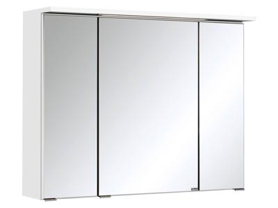 HELD Badkamer spiegelkast Bologna 3D (LED-inbouwlamp, Wit, 80 cm)