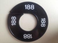 Maatring zwart/wit 188