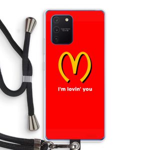 I'm lovin' you: Samsung Galaxy Note 10 Lite Transparant Hoesje met koord