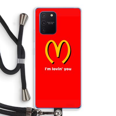 I'm lovin' you: Samsung Galaxy Note 10 Lite Transparant Hoesje met koord
