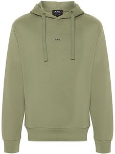 A.P.C. hoodie Christina à logo imprimé - Vert